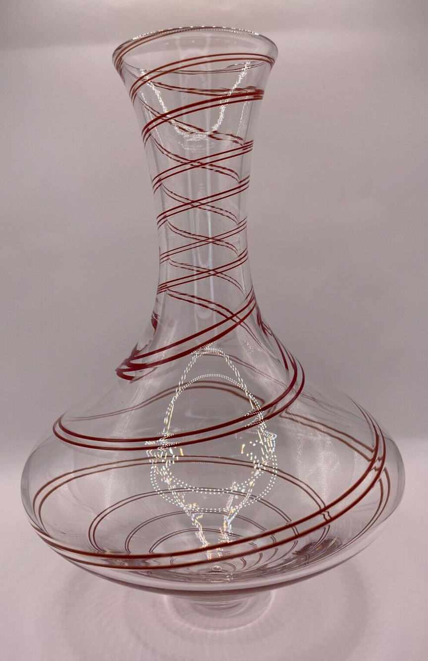 Signed Nicholas Kekic Rolling Red Wine Decanter - Blown Glass - Pre-owned